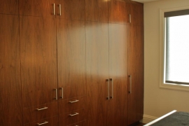 Bedroom wood finish wardrobe 